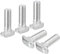 QUARKZMAN 10 Stück Hammerkopfschrauben T-Nut Schrauben, M8 x 25mm Hammerkopf Schraube T-Schraube Drop-in Stud für 4040 Serie T-Nut Aluminium Profil, 304 Edelstahl, Silber