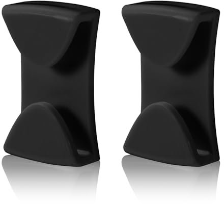 Gosknor 2st Brillenclip für Skihelm, Selbstklebend Ski Helmet Goggle Clip Brillengriff für Ski-/Snowboardhelme zur Befestigung der Brille (Schwarz)