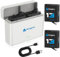 Anegine Hero 13 - Batteria ricaricabile da 2300 mAh e doppia carica USB, per GoPro Hero 13 Black Enduro, confezione da 2