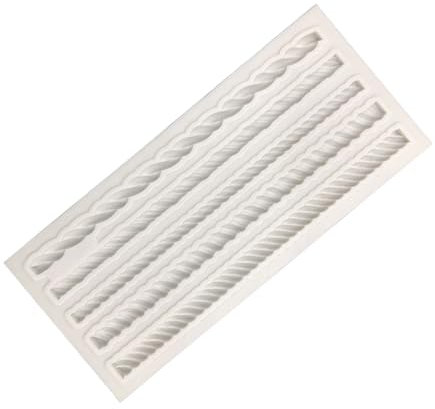 Silicone Knit Rope Molds, Retro Scroll Border & Lace Embossed Chocolate Baking Mold, Fondant & Sugarcraft Tool for Cupcakes, Cakes, Gumpaste, Clay Decoration