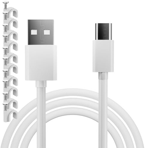 pluX Micro-USB-Kabel, 14 m, USB-Kabel für Mi 360° Heim-Sicherheitskamera 2K Pro, Mi Smart Camera C300, Mi 360°-Kamera (1080p), USB auf Micro-USB-Sicherheitskamera, Ladekabel für Überwachungskamera,