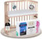 babybay Original Beistellbett aus massivem Buchenholz/kompakt & verwandelbar/Kinderbett Höhe stufenlos verstellbar & umweltfreundlich/mitwachsendes Babybett (Natur lackiert) / inkl. Matratze