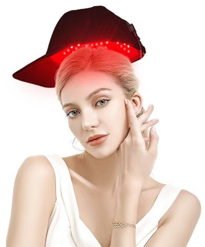 Mavdecll Rotes Licht Therapie Kappe, 5-Wellenlänge Haarwachstum Helm, 0-60 Minuten Timing, 10Hz / 40Hz Puls-Modus, Effektiv Hemmen Haarausfall, Für Haarwachstum, Für Männer Und Frauen