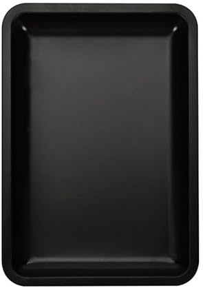 Vassoio portaoggetti rettangolare in acciaio inox nero, 18 x 12,5 x 1,7 cm, per cosmetici, profumi