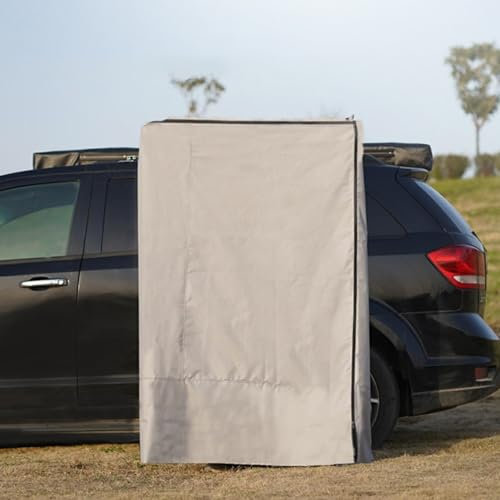 Camping Tent,Privacy Shower Tent Awning, Car Side Shower Room Portable Privacy Shelter Bathroom, SUV Truck Bathroom/Toilet Tent for Outdoor Camping Travel (Khaki 120X120X200cm)