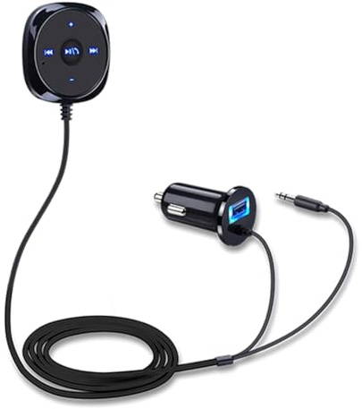 Fangxuee 3.5mm AUX Audio Music Receiver Adapter for Car Stereo with AUX in Auto Accessories Car Bluetooth Hands-Free Audio Receiver Car Bluetooth-Compatible Audio Receiver MP3