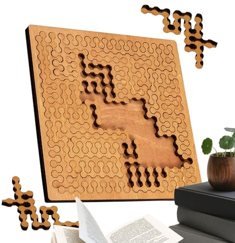 Protoence Puzzles Für Erwachsene - Holz-Geometrie-Spielzeug,Umgekehrtes Denken Herausforderndes Rätsel,Für Frauen Mädchen Jugend Teenager Ehemann Sohn Tochter Familie Freunde Kollegen