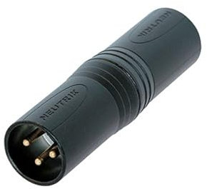 Neutrik NA3MM-B, XLR Male Adapter, Steckadapter, Hochwertig, Langlebig, Geeignet für Audio- und Musikgeräte