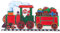 The Christmas Workshop 70460 LED Santa Train Window Light / Metallic Silhouette Light / Indoor Christmas Decoration / Battery Operated / 24 x 45cm