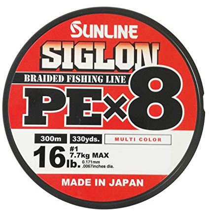 Sunline Siglon Geflochtene Schnur X8, 300 m, P.E 1, 7,3 kg, mehrfarbig (2639)