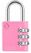 ZARKER XD35 Petit et Robuste Cadenas à Combinaison à 3 Chiffres pour Valise, Casier, Gym, Portail, Cabanon, Boîte à Outils, Porte avec Code - Rose 1paquet