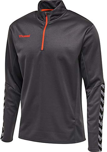 hummel Jungen Sweatshirt Hmlauthentic Kids Half Zip Sweatshirt, Asphalt, 116, 204928-1525-116