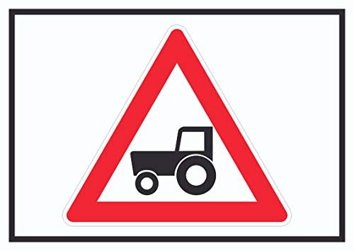 HB-Druck Achtung Trecker Symbol Schild A0 Rückseite selbstklebend