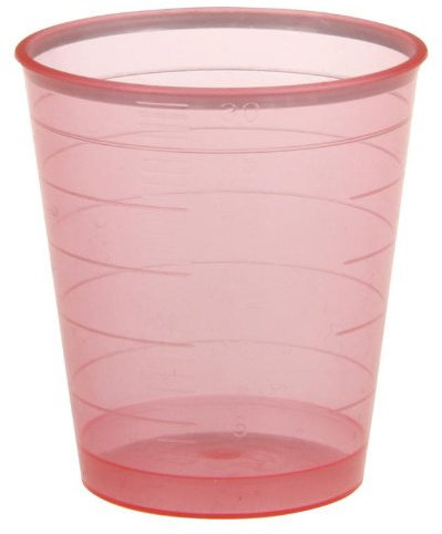 4800 Stück Einnehmebecher 30ml Medizinbecher Medikamentenbecher Schnapsbecher Schnapsgläser - Fabe nach Wahl (rot)