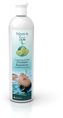 Camylle - Velours de Spa Eucalyptus - Fragrance à base d'Huiles Essentielles 100% Pures et Naturelles pour Spa - Respiratoire aux arômes frais et pénétrants - 500ml