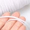 Jiale Cordón Goma Elástico Bandas, Cordón Elástico para Costura y Manualidades, Blanco Banda Plana Elástica, 3mm, 10metro