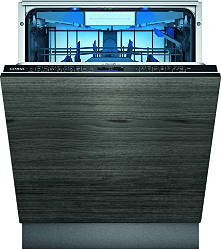 Siemens SN87YX01CE iQ700 Vollintegrierter Geschirrspüler, 214 kWh pro Jahr, Zeolith Trocknung, WLAN-fähig über Home Connect, glassZone im Oberkorb, Hygiene Plus Programm, Edelstahl