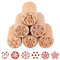 OLYCRAFT 6 STÜCK Holzstempelset Blumen- Und Kaninchenförmige Säule Holzstempel Natürliche Holzstempel Für Geburtstagsgeschenk Zum Valentinstag Aus Ton - Sechs Formen (2 x 1 Zoll)