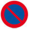 Panneau Stationnement Interdit - Panneau d'interdiction de stationner - Panneau de sécurité rigide et rond - Diamètre 170 mm - Plastique PVC de 1 mm