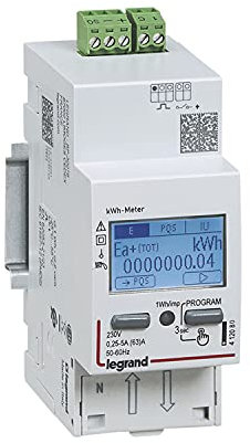 412080 Compteur modulaire monophasé EMDX³ non MID raccordement direct 63A - 2 modules - avec sortie à impulsions