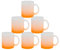 MR.R 11oz Sublimatio Farbbecher aus Glas Sublimation Tasse 6 Stück (Orange)