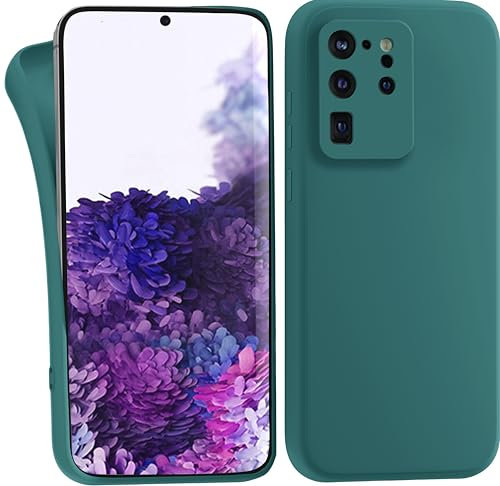 MyGadget Hülle kompatibel mit Samsung Galaxy S20 Ultra - robuste Handyhülle TPU Case Slim Silikonhülle - Back Cover Kratzfest Schutzhülle - Matt Olivgrün