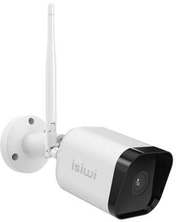 Isiwi Telecamera IP Cam 4MP 1080P IP66 Full HD WiFi Wireless Interno/Esterno, Rilevamento Movimento, PIR luce deterrenza Sirena Audio Bidirezionale, Visione Notturna per NVR Kit Connect S2 S4 Air