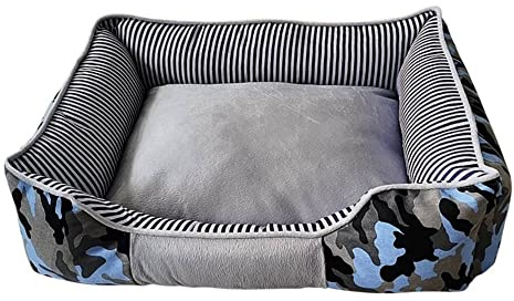 Nobby 62824 Komfortbett eckig Classic Elio blau Camouflage; L x B x H: 60 x 50 x 18 cm