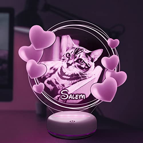Lampephoto.fr - Personalisierte lampe mit foto und text durch Lasergravur. Geburtstagsgeschenk fotolampe Geschenkidee für weihnachten. Geschenk für Mann und Frau. 3D lampe mit Bild. Fotogeschenk