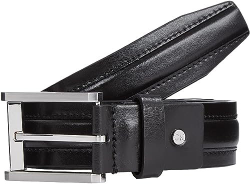 Calvin Klein Herren ADJ Faceted LUX 35MM K50K510644 Gürtel, Schwarz (Ck Black), 85