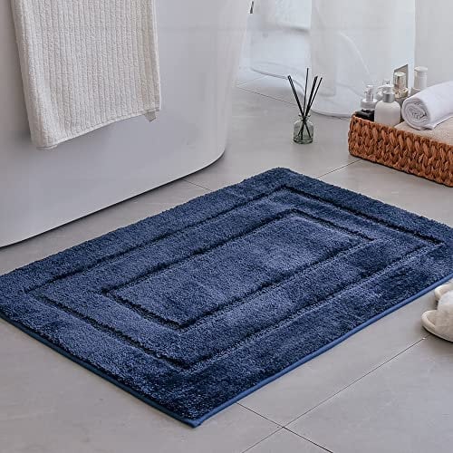 GRANNY SAYS Badezimmerteppich, Badematte rutschfest, Super Weicher Badteppich rutschfest Waschbar Absorbierend, Badvorleger für WC Teppich, Badezimmer, Dusche und Toilette - Marineblau, 60 × 90 cm