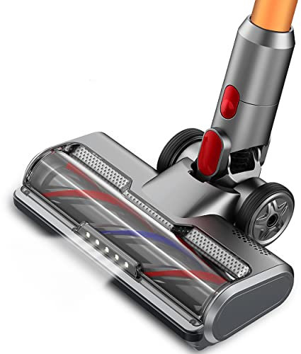 Italdos Spazzola Motorizzata Elettrica Turbo compatibile per Dyson V7 V8 V10 V11 V15 Sgancio Rapido con Rullo Setole per Tappeto Pavimento Parquet Piastrelle con Luce LED