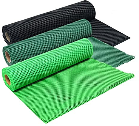 ZONOBI Drawer and Shelf Liner Strong Grip Anti-Slip Cabinet Organization Liners Non Adhesive Waterproof Fridge Liner Mat for Fruit,Vegetable Drawers (Color : Dark green, Size : 1.5 * 50m)