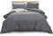 MOONLIGHT20015 King Duvet Cover Grey Solid Soft King Bedding Duvet Cover Set with 2 Matching Pillowcases