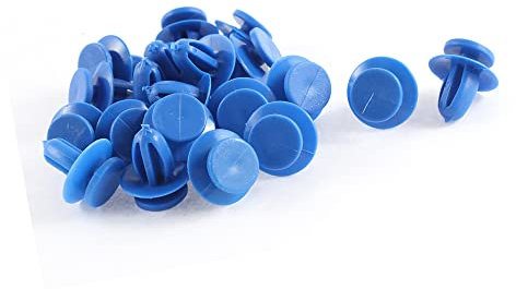 A ABSOPRO Voiture Porte Rivets Clips pour 9mm Trou Plastique Bleu (Ensemble de 20)
