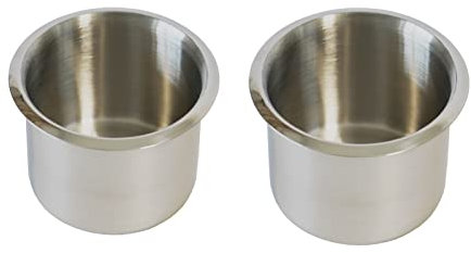 SEETOOOGAMES Lot de 2 porte-gobelets anti-déversement en acier inoxydable pour table de poker
