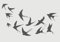 Série 1 de pochoirs oiseaux pour peinture murale grand format, modèle de décoration en plastique réutilisable (oiseaux-4, L)