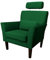 MartHome Modern Sessel Relaxsessel für Wohnzimmer Maximo Stuhl - Einzelsofa Loungesessel Wohnzimmersessel, Stoff Sessel - Relax Sessel TV Ohrensessel (Grün MG25)