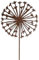 Generisch Beetstecker Pusteblume incl. Stab 34 x 10 cm, Blüte 10 x 10 cm Metall Rost Stecker Figur Deko GTT J079