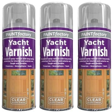 SDMAX All Purpose Yacht Varnish 400ML - Professional Gloss Finish Spray, Wood Colour Paint, Adhesion Excellent Coverage, Interior and Exterior Application (1)