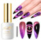 Imtiti 9D Cat Eye Gel Nail Polish, 15ML Purple Chameleon Holographic Glitter Cat Eye Gel Polish with Magnet UV LED Magnetic Gel Nail Polish Sparkly Home DIY Manicure Nail Salon Kit