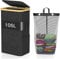 GLOWPOINT 105L Laundry Basket with Lid, Large Foldable Washing Basket with Removable Inner Bag, Water-resistant Oxford Laundry Hamper, Laundry Bin for Bedroom, Bathroom, Laundry Room,Black