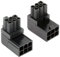 chenyang ATX 6Pin 90 Grad abgewinkelter Stromanschluss-Adapter für GPU-Grafikkarte 2 Stück/Set