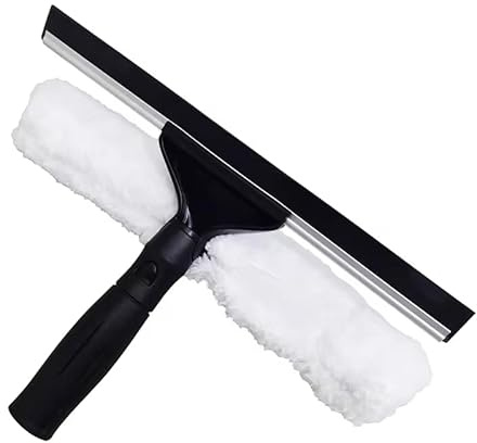 FB FunkyBuys Telescopic Window Cleaner – Removable Squeegee and Cleaning Head Windows Glass Supplies Extendable Conservatory Window Cleaner