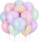 Luftballons Pastell Ballons Buntes Luftballon Assortierte Farben Pastellrosa Blau Lila Ballons Groovy Regenbogen Geburtstag Party Dekorationen 60STÜCK 12ZOLL Grüner Akt Helium Latex Ballon Babyparty