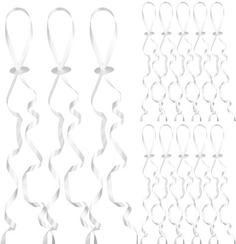 Dokeno 100 Pièces Fermetures de Ballons Réutilisable Balloon Fermoirs Clips Bouchons de Ballons à l'Hélium avec Ruban Corde pour Fête de Mariage Anniversaire Fête Carnavals