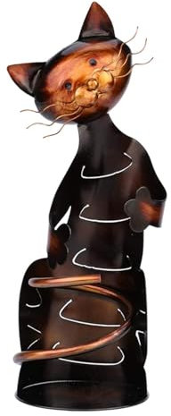 Weinflaschenhalter – einzelner Flaschenhalter für Katze, Figur Kätzchen, Flaschenhalter für Weinflaschen aus Eisen, Weinflaschenhalter aus Metall,