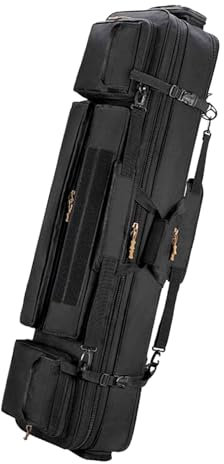 Gewehrtasche Waffentasche Waffenkoffer Für Langwaffen Gewehrkoffer Pistolentasche Taktische Waffentasch Für M249 Militärarmee Airsoftgewehr Tragetasche CS Jagd Schießen Paintball Waffen B,100CM