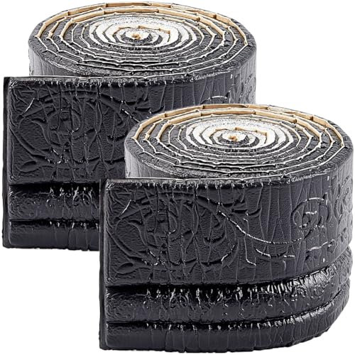 GORGECFAFT 2 rouleau de Bordure de Papier Peint Flexible 2.3mX10cm Bordure de Miroir Lignes de Cadre Peler et Coller Noir Moulure de Couronne Murale 3D Bordure en Mousse Base Murale Plinthe de Plafond