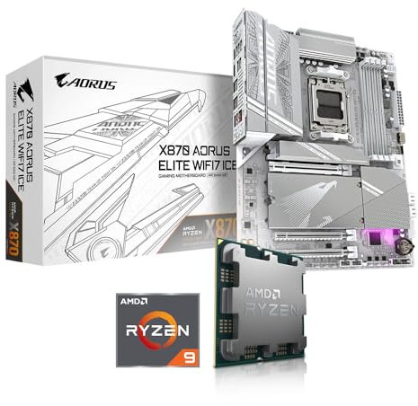 Memory PC Kit d'évolution PC Ryzen 9 7900X3D 12x 4.4 GHz, GIGABYTE X870 AORUS Elite WIFI7 Ice, be Quiet! Dark Rock 5, Entièrement assemblé et testé.